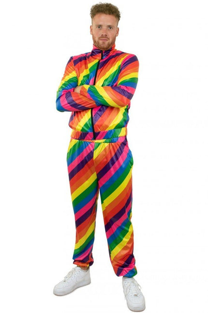 Trainingspak Regenboog Heren van PartyXplosion koop je bij Partywinkel