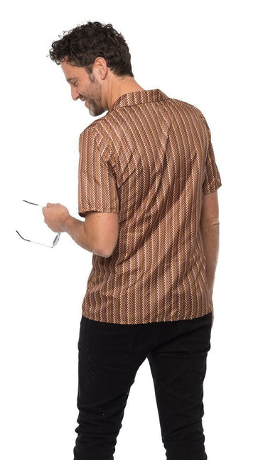 Tshirt Jaren 70 Bruin van Partychimp koop je bij Partywinkel