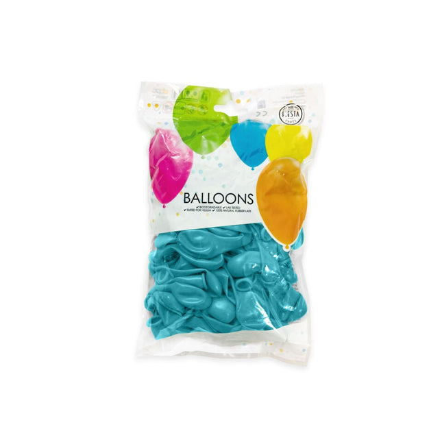 Turquoise Ballonnen 13cm 100st van WeFiesta koop je bij Partywinkel