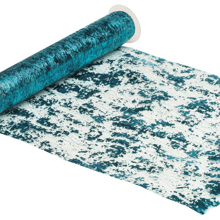 Runner da tavolo turchese lucido 5m