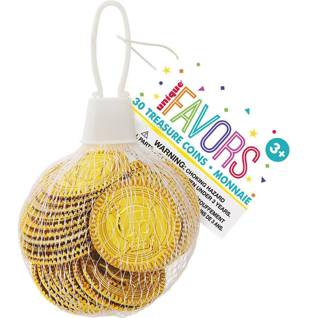 Uitdeelcadeautjes Piraten Munten Plastic 3cm 30st van Unique koop je bij Partywinkel
