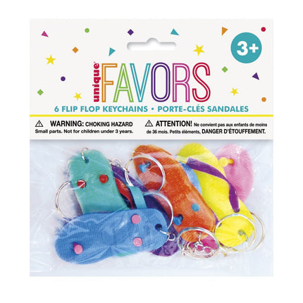 Uitdeelcadeautjes Sleutelhangers Slipper 10cm 6st van Unique koop je bij Partywinkel
