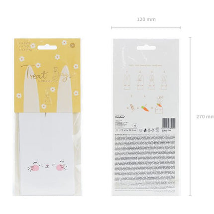 Uitdeelzakjes Konijn 22,5cm 6st van Partydeco koop je bij Partywinkel