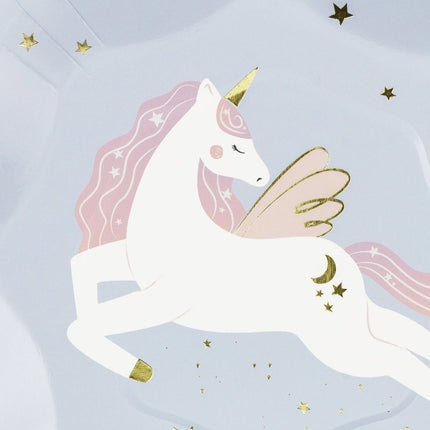 Unicorn Borden 18cm 6st van Partydeco koop je bij Partywinkel