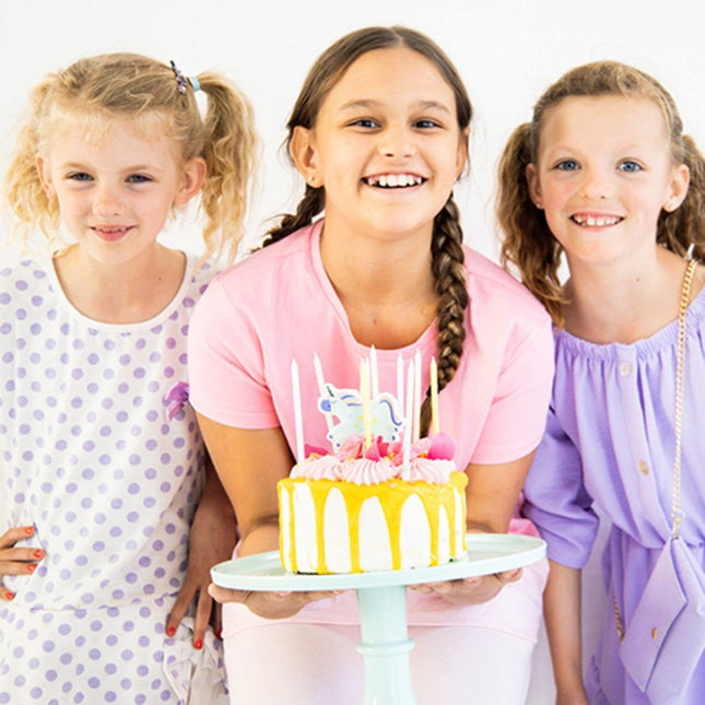 Unicorn Kaarsen Rainbows 10cm 11st van Folat koop je bij Partywinkel