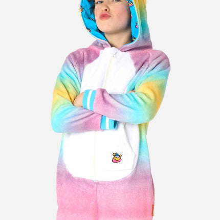 Unicorn Onesie Gekleurd Kind - Partywinkel - 8720629387741