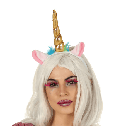 Unicorn Tiara Goud van Fiestas Guirca koop je bij Partywinkel