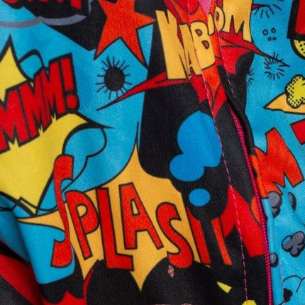 Tuta da sci anni '80 con occhiali a fumetto - Unisex