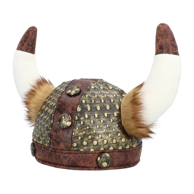 Viking Helm Bruin Wit - Partywinkel - 8712026011985
