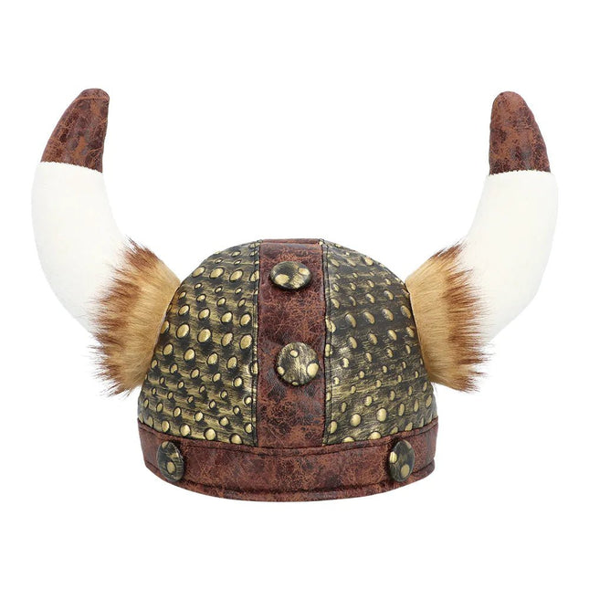 Viking Helm Bruin Wit - Partywinkel - 8712026011985