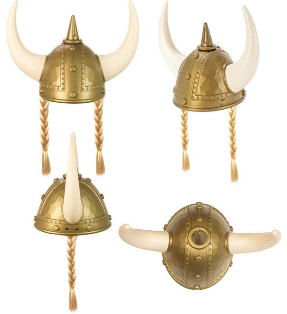 Viking Helm Gehamerd Met Vlechten van Widmann koop je bij Partywinkel