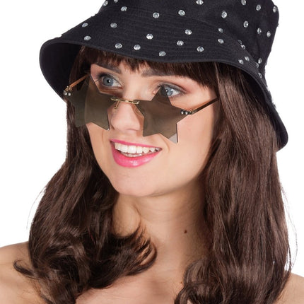 Vissershoedje met strass steentjes - Partywinkel - 8720059071180