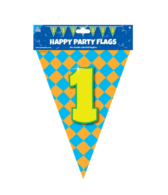 Vlaggenlijn 1 Jaar Gekleurd 10m van Paper Dreams koop je bij Partywinkel