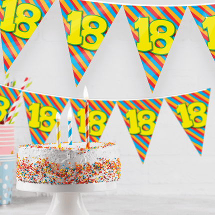 Vlaggenlijn 30 Jaar Gekleurd 10m van Paper Dreams koop je bij Partywinkel