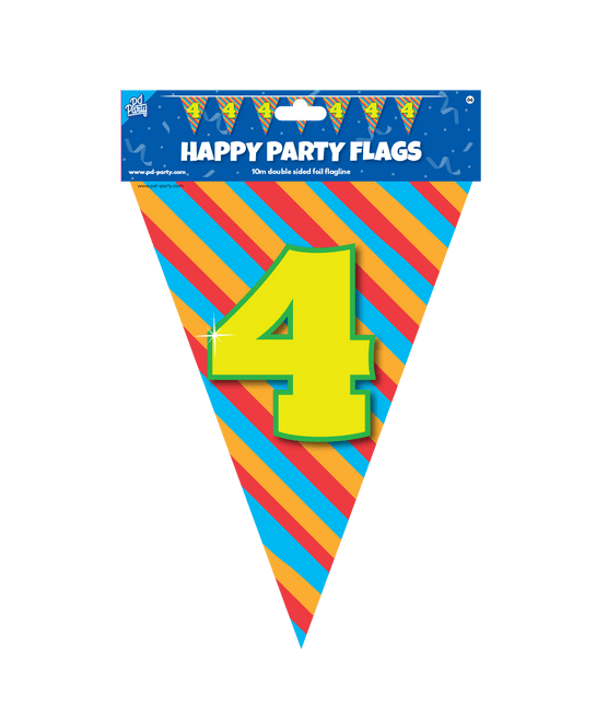 Vlaggenlijn 4 Jaar Gekleurd 10m van Paper Dreams koop je bij Partywinkel