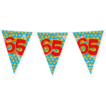 Vlaggenlijn 65 Jaar Gekleurd 10m van Paper Dreams koop je bij Partywinkel