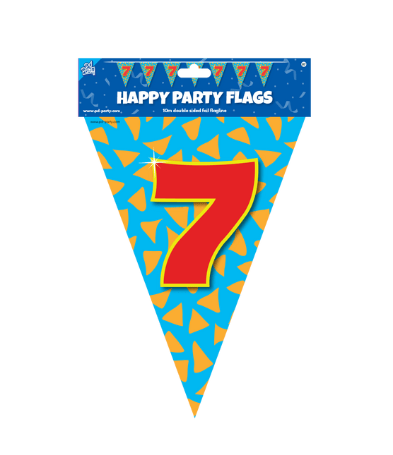 Vlaggenlijn 7 Jaar Gekleurd 10m van Paper Dreams koop je bij Partywinkel