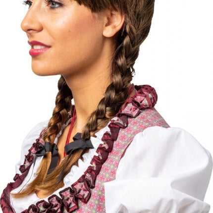 Vlechten Pruik Bruin van Orlob koop je bij Partywinkel