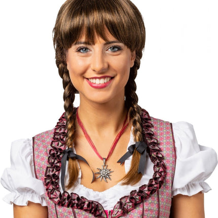 Vlechten Pruik Bruin van Orlob koop je bij Partywinkel