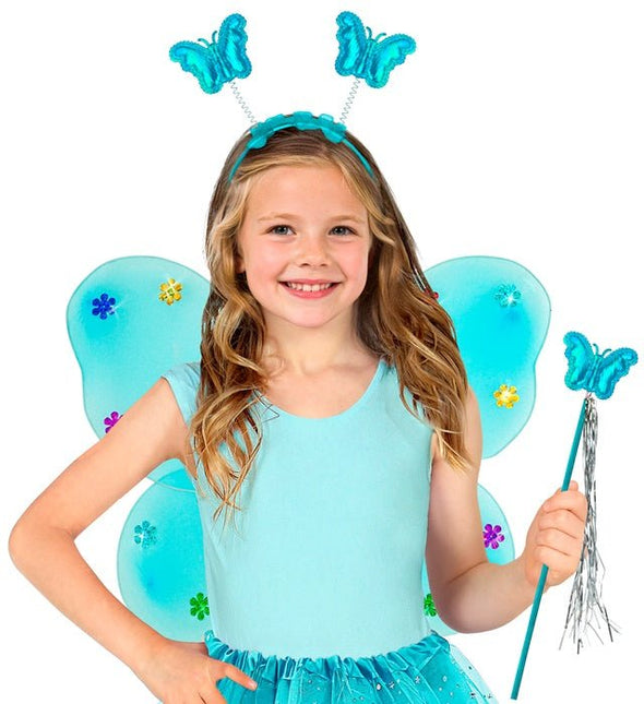 VLINDER SET BLAUW van Widmann koop je bij Partywinkel