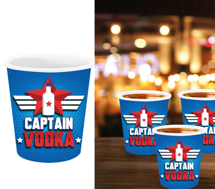 Vodka Shotglaasjes 6cm 3st - Partywinkel - 8434077311745