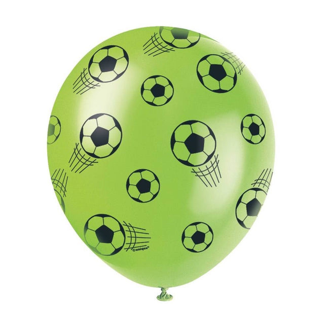 Voetbal Ballonnen 30cm 5st van Unique koop je bij Partywinkel