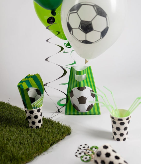 Voetbal Ballonnen Groen 30cm 8st van Paper Dreams koop je bij Partywinkel
