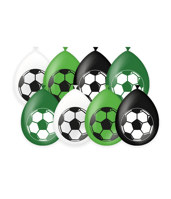 Voetbal Ballonnen Groen 30cm 8st van Paper Dreams koop je bij Partywinkel