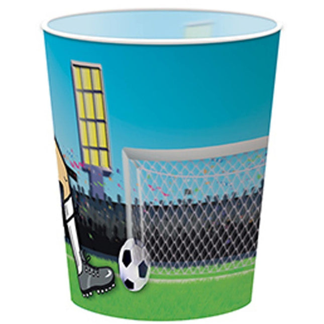 Voetbal Bekers 3D Plastic 250ml 4st - Partywinkel - 8714572262019