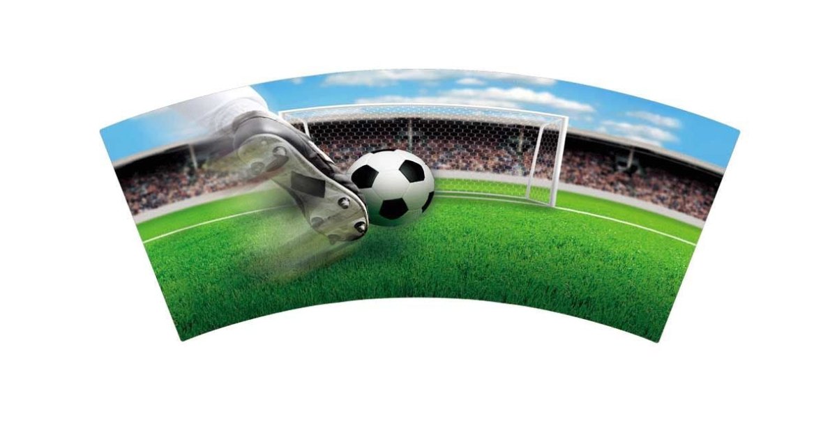 Voetbal Bekers 3D Plastic 250ml 4st - Partywinkel - 8714572262019