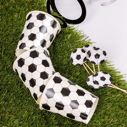 Voetbal Bekers 9cm 8st van Paper Dreams koop je bij Partywinkel