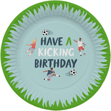 Voetbal Borden Lichtgroen 23cm 8st van Folat koop je bij Partywinkel