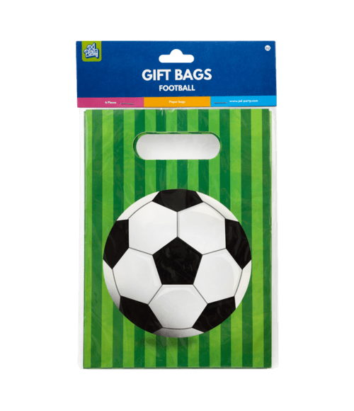 Voetbal Uitdeelzakjes Groen 6st van Paper Dreams koop je bij Partywinkel