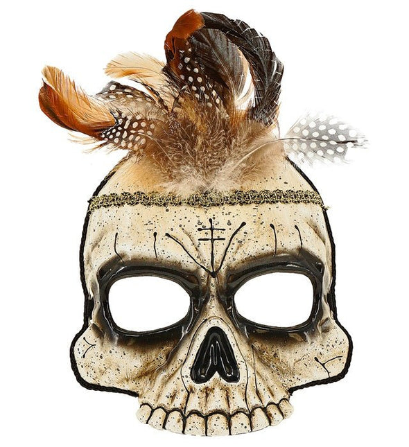 Voodoo Pop Masker Met Veren van Widmann koop je bij Partywinkel