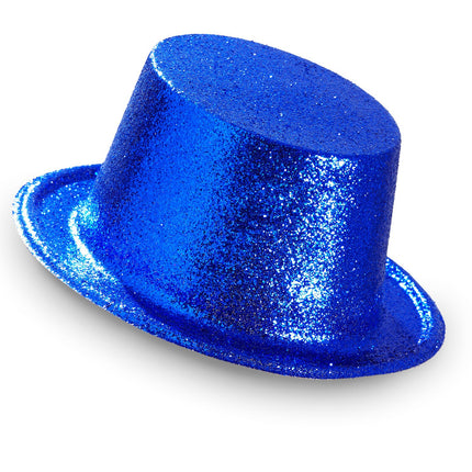 Cappello Alto Glitterato Blu