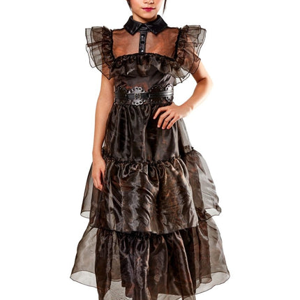 Wednesday Halloween Jurk Rave Meisjes van Rubies koop je bij Partywinkel