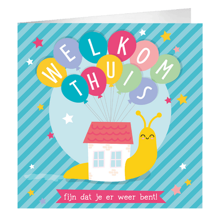Welkom Thuis Wenskaart 23cm - Partywinkel - 8716764245046