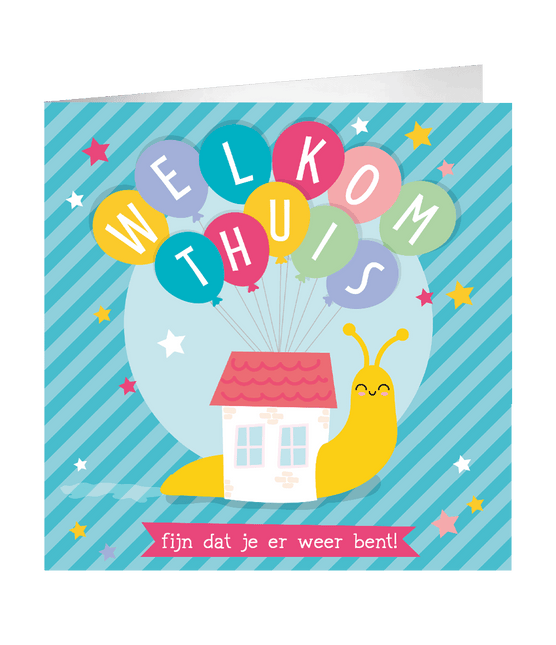 Welkom Thuis Wenskaart 23cm - Partywinkel - 8716764245046