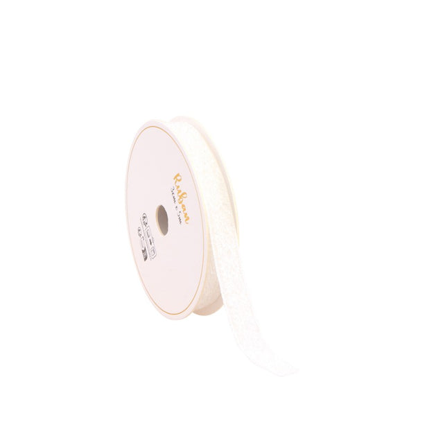 NASTRO GLITTERATO BIANCO 10 MM X 3 M