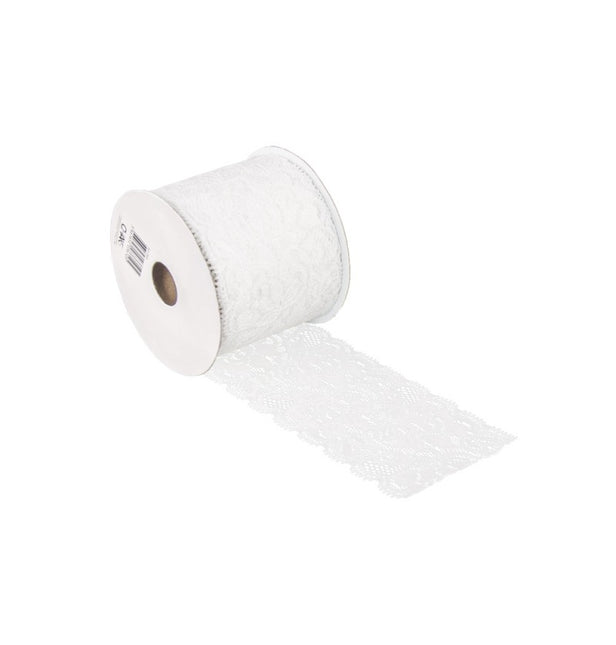 Nastro di pizzo bianco 7Cm 2m