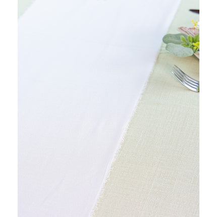 Runner da tavola bianco tinta unita 5m