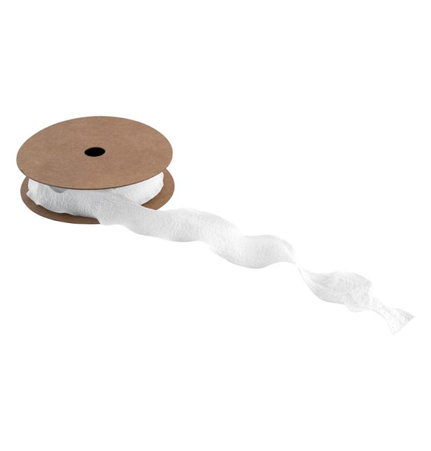Nastro bianco con volant 2,5 cm 10 m
