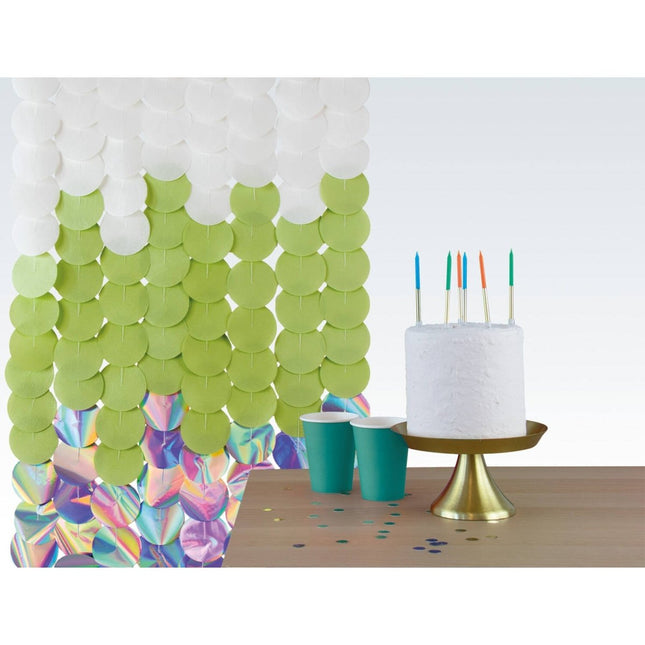 Wit Groene Deurgordijn Zilver 1,7m van Folat koop je bij Partywinkel