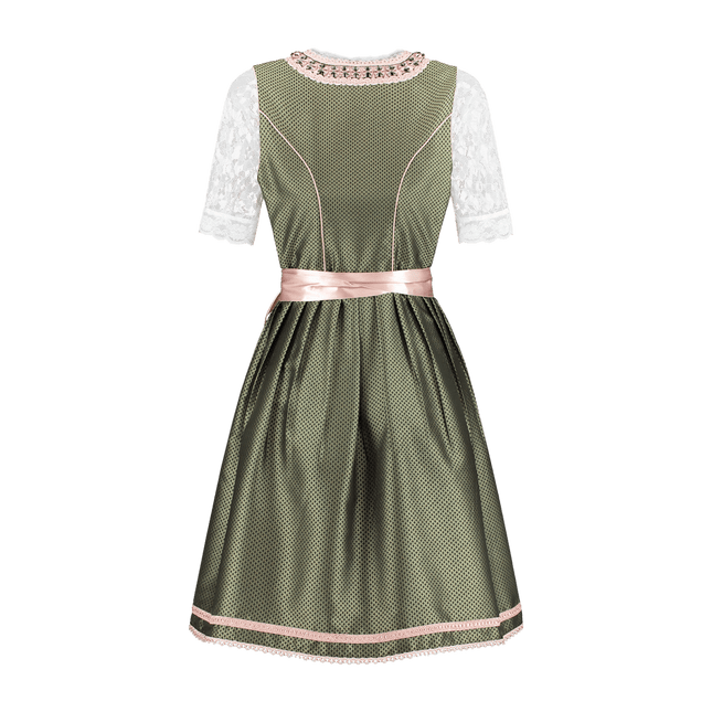 Wit Groene Dirndl Jurk Oktoberfest Dames 2 Delig van Haus Huberts koop je bij Partywinkel