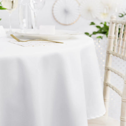 Wit Tafelkleed Rond 2,3m van Partydeco koop je bij Partywinkel