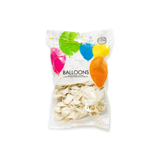 Witte Ballonnen 13cm 100st van WeFiesta koop je bij Partywinkel