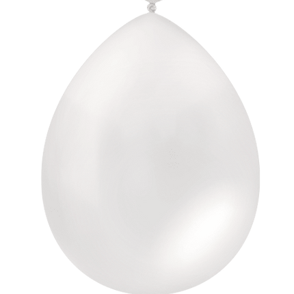 Witte Ballonnen Metallic 30cm 50st van Paper Dreams koop je bij Partywinkel