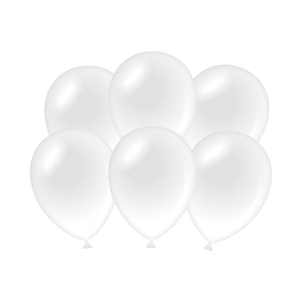 Witte Ballonnen Metallic 30cm 6st van Paper Dreams koop je bij Partywinkel