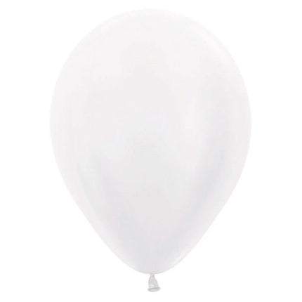 Witte Ballonnen Pearl 23cm 50st van Sempertex koop je bij Partywinkel