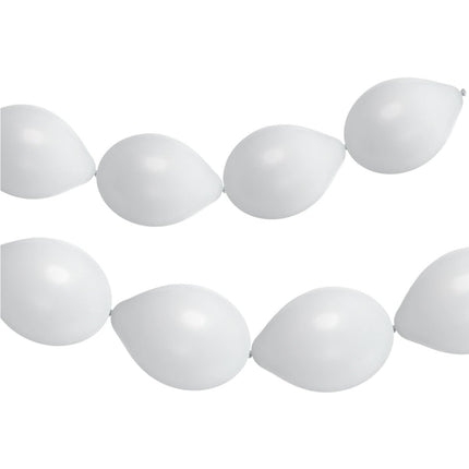 Witte Ballonnenslinger Coconut White 3m 8st van Folat koop je bij Partywinkel